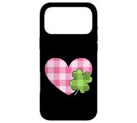 Pink Buffalo Plaid Heart For St. Paddys Day Green Shamrock Case for iPhone 17 Pro Max