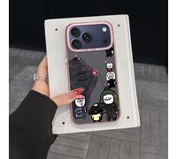 Pink Bumper Phone Case, Cartoon Character Design(Multicolor,for iPhone 17 Pro)