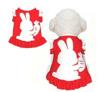 Pink Bunny Carrot M Pet Apparel for Small Dogs-Cute Summer Outfit for Puppy, Soft Breathable Pet Clothes for Cat