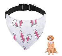 Pink Bunny Ears Dog Bandana With Adjustable Strap D Ring Dog Neckerchief Pet Bibs Triangle Pet Triangle Neckerchief Clothing& Accessories for Dogs Puppy Dogs Cats Decor Machine Washable