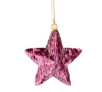 Pink Burgundy Star 10.5cm - Christmas Tree Hanging Decorations Festive Decorative Ornaments Fairy Tale Themed Xmas Tree Pendant