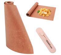 Pink Butcher Paper Roll 30cm x 10m - Waterproof Unwaxed Kraft BBQ Paper with Cutter for Grill, Smoker, Fish and Meat Packaging