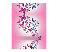 Pink Butterflies Crystal Sticker, 3D Stereoscopic Effect, Pattern Does Not Fall Off When Exposed to Water