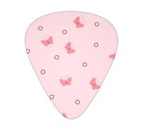pink Butterflies Printed Guitar Picks Personalized Guitar Plectrums 12 Pcs For Acoustic Guitar Electric Guitar And Bass Bulk Guitar Pick One Size