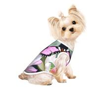 Pink butterfly 1 Print Lightweight Dog Vest, Cat Sleeveless Shirt, Breathable Mesh Design for Summer Walking and Play