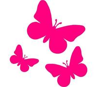 Pink Butterfly Car,Camper Van Window Stickers x 3