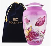 Pink Butterfly Cremation Urn