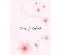 Pink Butterfly & Flower 200 pages Unruled Notebook - Blank Pages for Creative Writing, Sketching & Drawing