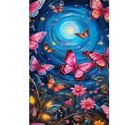 Pink Butterfly Flower Jigsaw Puzzles for Adults 1500 Pieces Educational Toys Challenging Game 1500 Piece Puzzles for Adults for The Whole for Women Gifts for Men