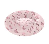 Pink Butterfly Pet Cat Bed Relieve Stress fluffier Orthopedic Dog Bed for Medium Size Pets Sleeping