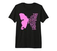 Pink Butterfly They Whispered to Her You Cant Withstand Premium T-Shirt