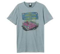 Pink Cadi Bruce Springsteen T-Shirt Amplified Pale Blue XS