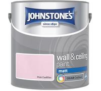 Pink Cadillac Johnstone’s Wall & Ceiling Matt Paint 2.5L - Smooth Matt Finish, Excellent Coverage, Quick Dry, Low Odour Interior Paint for Walls & Ceilings