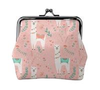 Pink camel cactus coin purse for women,small womens wallet,small makeup bag for purse,ultra-thin retro change wallet, Black, One Size, Art Deco