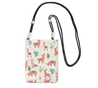 Pink Camel Cactus Printing Small Phone Crossbody Shoulder Holsters Bag,Fits All Cell Phones,Use For Running,Walking,Biking