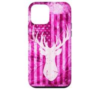 Pink Camo American Flag Deer Antler Hunting Design Case for iPhone 12 mini