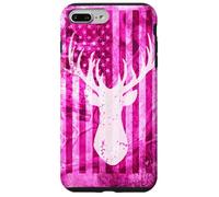 Pink Camo American Flag Deer Antler Hunting Design Case for iPhone 7 Plus/8 Plus