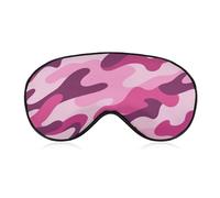 Pink Camo Sleep Mask with Adjustable Strap, Breathable Sleep Masks for Women Men, Soft Eye Mask for Side Sleepers, Travel, Office Nap, Airplane & Blocking Light