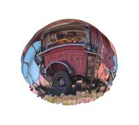 Pink Camper Van Double Layer Shower Cap with Comfort Skin Friendly Design for Hair Protection During Bathing