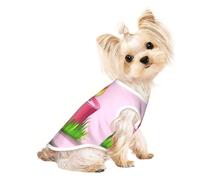 Pink Candle Pet Breathable Sleeveless T-shirt M for Small Dogs and Cats, Soft, Comfortable, Stylish