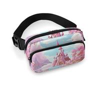 Pink Candy Fanny Pack for Men Women, Durable Sling Chest Bag with Adjustable Strap & Large Pocket, Small Crossbody Bag for Running, Hiking, Cycling, Travel