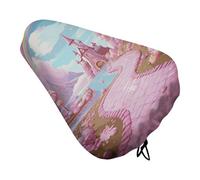 Pink Candy Land Bike Seat Cushion Cover Soft Padded Bike Seat Cover for Men Women Comfort, Waterproof Road Bikes Saddle Covers with Drawstring Replacement Exercise Seats Cushion for Mountain Bikes
