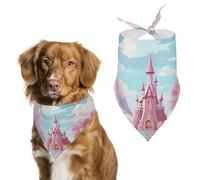 Pink Candy Land Dog Bandana for Small Medium Large Dogs Printing Pattern Adjustable Bibs Scarf Soft Washable Triangle Pet Costume Decor