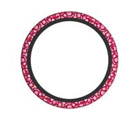 Pink Candy Print Universal Anti-Slip Steering Wheel Cover, Breathable Neoprene Protector For Car & Suv