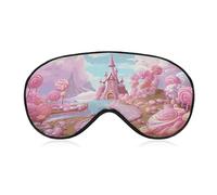 Pink Candy Sleep Mask for Women Men, Breathable Soft Sleeping Mask Adjustable Eye Cover Light Blocking Eye Masks for Travel, Home, Office, Nap, Flights