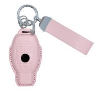 Pink Car Key Case Protector Compatible with Mercedes Benz A/B/C/E/G/R/S Class GLA GLC GLE GLK SLK CLA CLK CLS AMG W203 W204 W211 W212, 3 Buttons Auto Key shell Protective Sleeve