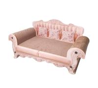 Pink Cardboard Cat Scratching Post - 60 x 30 x 24 cm | Durable Recycled Panel with High Edge | Chaise Longue for Cats in Corrugated Cardboard for Indoor Cats | Cat Toy Furniture