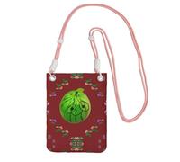 Pink Carry Crossbody Purse â€“ Big Eye Watermelon Print Strap Mobile Phone Bag, Perfect for Shopping, and Outdoor Activities
