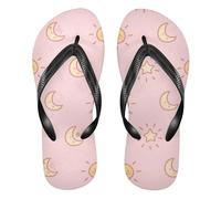 Pink Cartoon Sun Moon rubber reef flip flops comfortable ladies flip for Shower Swimming Pool home