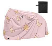 Pink Cartoon Sun Moon Waterproof Bike Cover with Lock Holes Anti Dust Rain Snow UV Storage Rain Cover Fits for Most forros para bicicletas