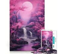 Pink Cascade Harmony 1000 Piece Jigsaw Puzzles for Teenagers Jigsaw Think Game Calm Mind Quality Edge (50x75cm)