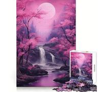 Pink Cascade Harmony 1000 Piece Jigsaw Puzzles for Teenagers Jigsaw Think Game Calm Mind Quality Edge (50x75cm)