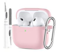 Pink Case for Airpods Pro 3 Gen Case Cover for GILR Women, Compatible Airpods Pro 3rd Generation Case, Soft Silicone Apple iPod Pro 3 Protective Cover Skin with Keychain Cleaner Pen, Pink