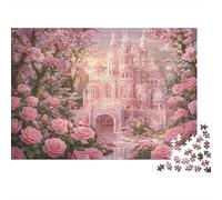 Pink Castle Fantasy Jigsaws 1000 Pieces for Adults with Precision Cut Centenary Jigsaws As A Stress Relief Puzzle for Fun Activity for Home 70x50cm/1000pcs