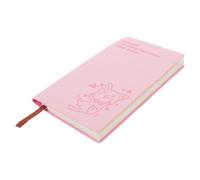 Pink Cat Notebook A6 Lined Writing Journal, Cute School Office Book | 192 Pages, Imitation Leather Cover, Sturdy Binding, Portable Design, Bold Lines, Resists Ink Bleedthrough for Teens