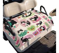 Pink Cat Patchwork Golf Cart Seat Towels Towel Blanket | Golf Cart Seat Covers Comfortable Summer Golf Cart Seat Blanket for All Seasons Men