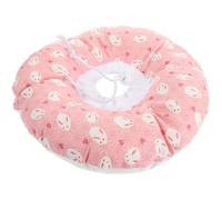 Pink Cat Recovery Collar for Injury Care, Soft Pp Cotton Protective Neck | Easy to Put on Take, Helps Prevent Scratching and Biting, Does Not Obstruct Sight, for 4-18 Catties