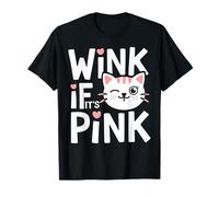 Pink Cat Wink If It's Pink Kitten Lover Kawaii Anime Kitty T-Shirt