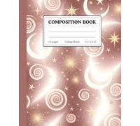 Pink Celestial Notebook for Women: Celestial Blush Journal with Gold Moon & Star Design | Aesthetic Composition Book for Writing, Notes & Journaling