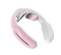 (Pink) Cervical Neck Electric Massager Physical Therapy Electromagnetic Pulse Pain Relief