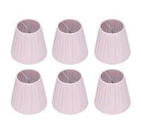 Pink Chandelier Lamp Shades set of 6, Cloth Lamp Shades for Table Lamps Floor Lamps Wall Lamp Clip On Bell Cover Shades Modern Simple Decoration for Home