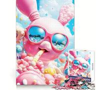 Pink Character with Candy 1000 Piece Jigsaw Puzzles for Teenagers Intellect Toy Family Time Quality Cut Unique Gift (50x75cm)