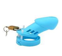 Pink Chastity Cage,Silicone Cock Cage for Men Breathable Chastity Devices Lightweight Couples Bondage Sm Sex Toys Blue Long