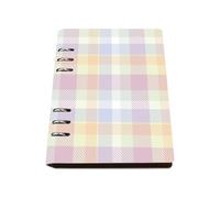 Pink Checks A5 Notebook, Pu Leather A5 Notebooks, Lined Paper Notebook for University 180Pages/90Sheets, Notepads for Journaling Writing, Jotters Note Taking, Student Essentials University Women Man