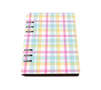 Pink Checks Notebook A5, Pu Leather Notebooks A5, Lined Paper Wedding Notebook 180Pages/90Sheets, Exercise Book for Dairy, Exercise Books for Home, Student Essentials University Women Man
