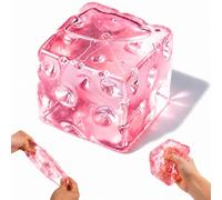 Pink Cheese Squishy, Squishy Cheese Ornament, Stress Relief Anxiety Management, Focus Enhancement Fidget Ornament for All Crowds and Students, Desk and Travel Companion